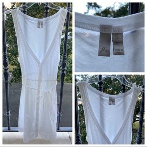 White cotton sleeveless top